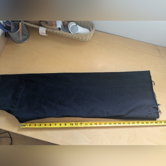 ZARA The Marine Straight Pants Black High Rise Flare Size 2 - Picture 11 of 12